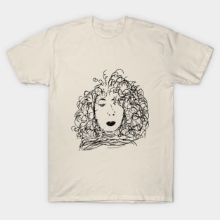 Curly Hair Lady T-Shirt